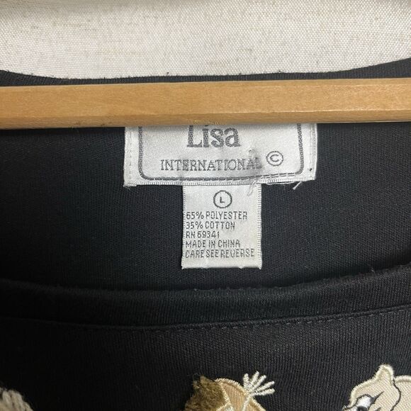 VTG Lisa International Embellished Animal Top Horse Ostrich Zebra Lion Seal‎ Tee - Picture 6 of 7